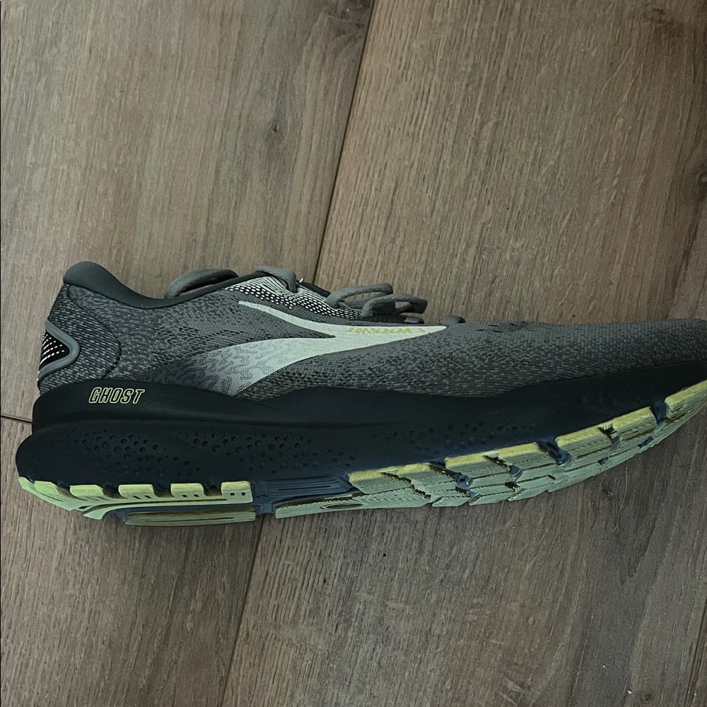 Brooks Running Shoe in Gray with Lime Accents